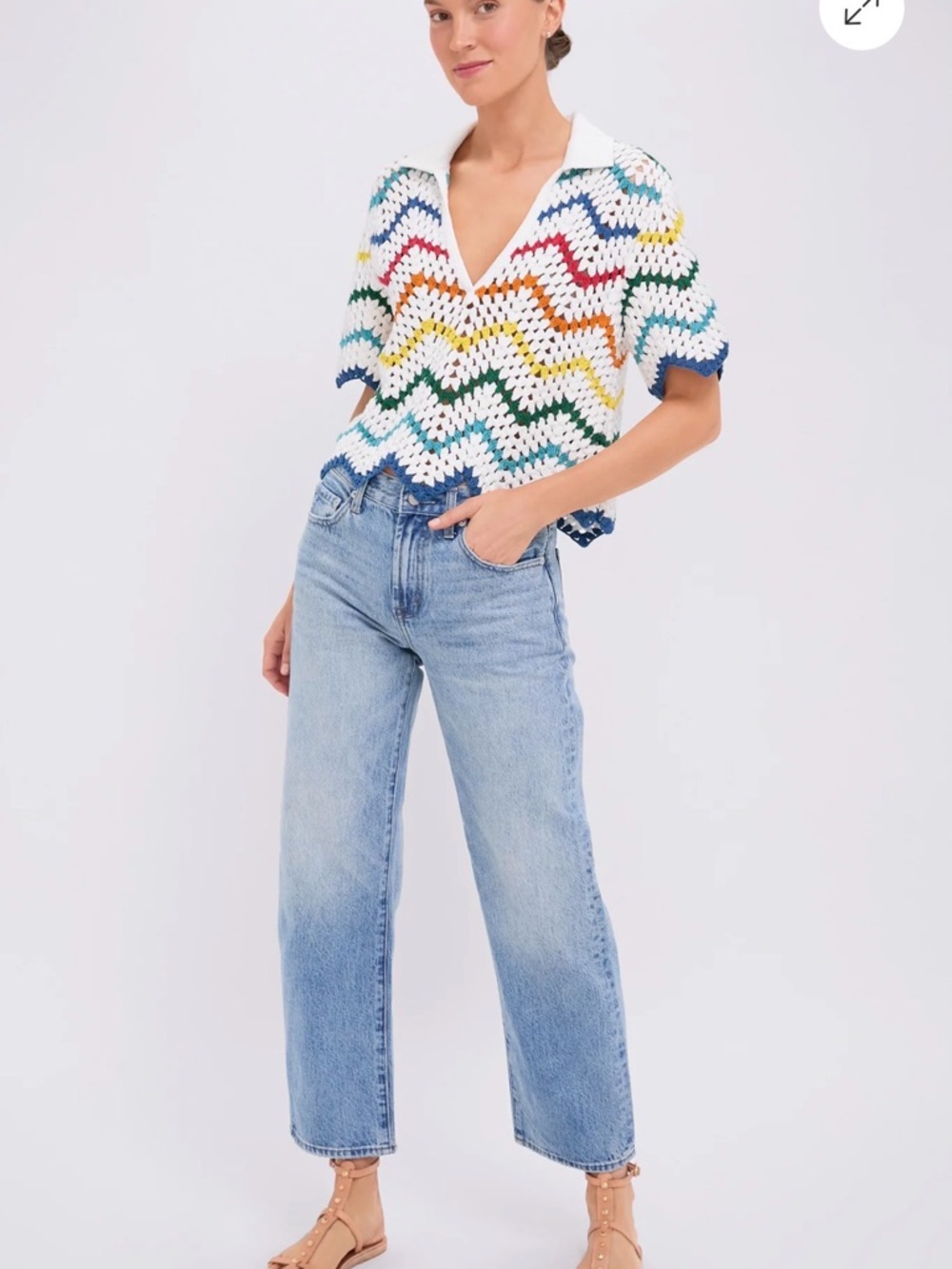 Pistola Lexi Mid Rise Bowed Barrel Jean in Bowie 28